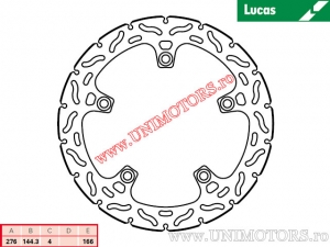 Disco de freio dianteiro MST275RAC para corridas - Lucas TRW