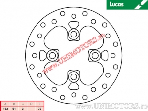 Disco de freio dianteiro MST408 rígido - Lucas TRW