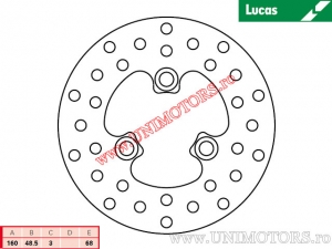 Disco de freio dianteiro MST411 rígido - Lucas TRW