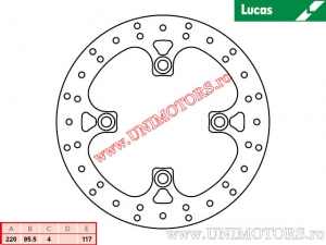 Disco de freio dianteiro MST416 rígido - Lucas TRW