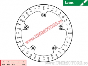 Disco de freio dianteiro MSTR156 rígido - Lucas TRW