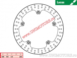 Disco de freio dianteiro MSTR242 rígido - Lucas TRW