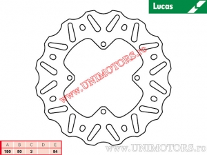 Disco de freio traseiro MST324EC rígido - Lucas TRW