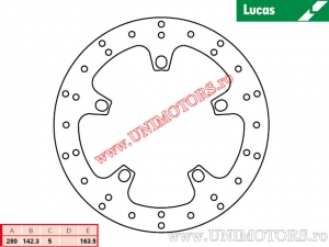 Disco de freio traseiro MST459 rígido - Lucas TRW