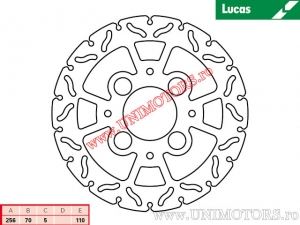 Disco de Freno Trasero de Carreras MST390RAC Rígido - Lucas TRW