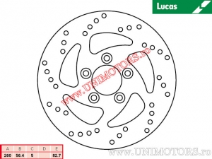 Disco de Freno Trasero Izquierdo MST503SWL Rígido - Lucas TRW