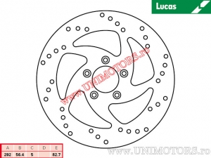 Disco freno anteriore destro MST500SWR rigido - Lucas TRW