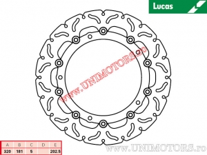 Disco freno anteriore MST357FS flottante - Lucas TRW