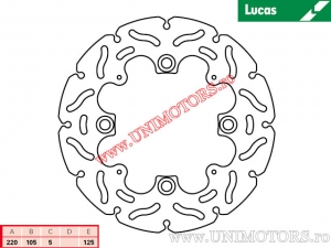 Disco Freno Posteriore da Corsa MST425RAC Rigid - Lucas TRW