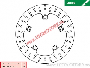 Disco freno posteriore MST386 rigido - Lucas TRW