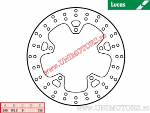 Disque de frein arrière MST280 rigide - Lucas TRW