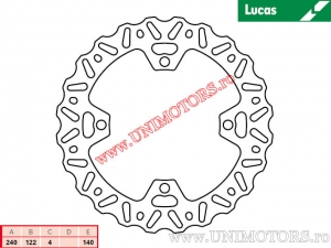 Disque de frein arrière MST305EC rigide - Lucas TRW