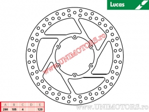 Disque de frein avant MST387 rigide - Lucas TRW