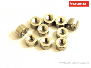 Distantier filetat M6 10.5 x 6 mm aluminiu aurie - JM