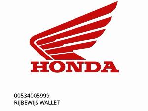 DRIVER'S LICENSE WALLET - 00534005999 - Honda