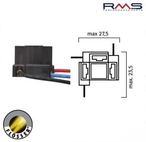 Dulie (soclu) far compatibil becuri halogen tip HS1 (35/35W) - tip H4 (65/65W) - RMS