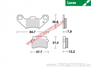 Előfék fékbetét - MCB807 szerves - Lucas TRW