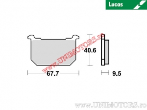 Előlap fékbetét - MCB516 organikus - Lucas TRW