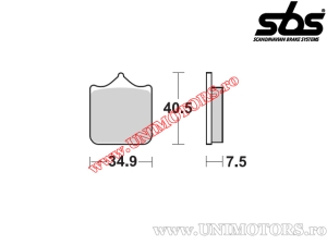 Előlap fékbetét - SBS 762DC (kettős szén) - (SBS)