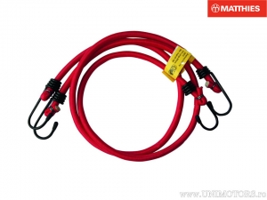 Elastische riem 2 st. 0,8 m x 8 mm rood - JM