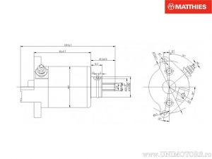 Electromotor - Adiva AD 125 / Gilera DNA 180 / Piaggio Beverly 125 / Super Hexagon 180 / Vespa LX 125 / S 125 - JM