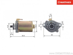 Electromotor - Aprilia Scarabeo 50 / Derbi Variant 50 / Gilera DNA 50 / Peugeot Ludix 50 / Piaggio Free 50 / Vespa ET2 50 - JM