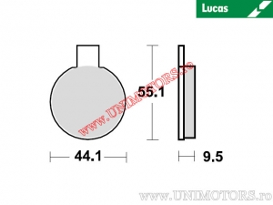 Első fékbetét - MCB18 szerves - Lucas TRW