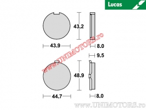 Első fékbetét - MCB513 szerves - Lucas TRW