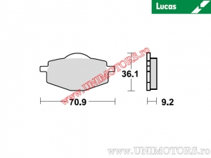 Első fékbetét - MCB539SI sinterelt SI - Lucas TRW