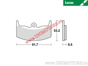 Első fékbetét - MCB543 szerves - Lucas TRW