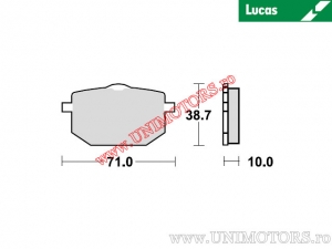 Első fékbetét - MCB568 szerves - Lucas TRW