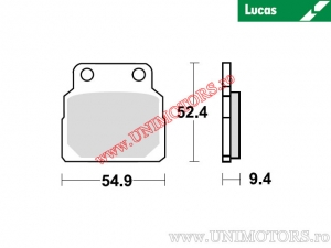 Első fékbetét - MCB570 szerves - Lucas TRW