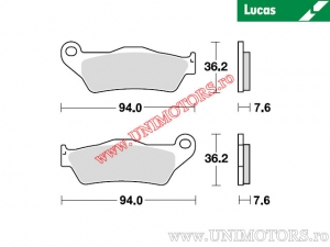 Első fékbetét - MCB648 szerves - Lucas TRW