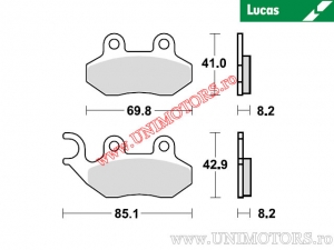 Első fékbetét - MCB684 organikus - Lucas TRW