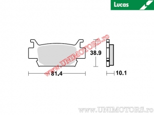 Első fékbetét - MCB823SI sinterizált SI - Lucas TRW