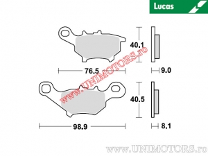 Első fékbetét - MCB838 szerves - Lucas TRW