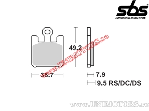 Első fékbetét - SBS 788RS (fém / szinterelt) - (SBS)