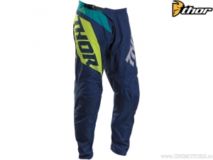 Enduro / cross broek Youth (kinderen) Sector Blade (marineblauw / geelgroen) - Thor