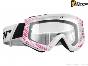 Enduro / cross Combat beschermingsbril (roze / wit) - Thor