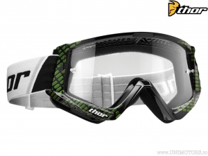 Enduro/Cross Combat Goggles (Black/Lime Green) - Thor