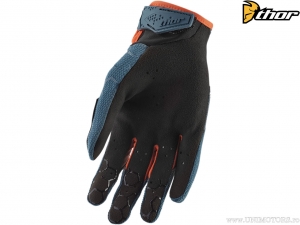 Enduro / cross Draft handschoenen (blauw grijs / rood oranje) - Thor