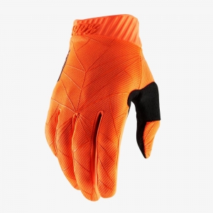 Enduro/cross handschoenen Ridefit fluo oranje/zwart: Maat - XL