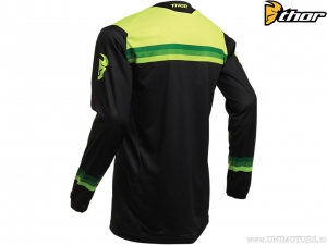 Enduro / cross jeugdshirt (kinderen) Pulse Air Pinner (zwart / geel-groen) - Thor