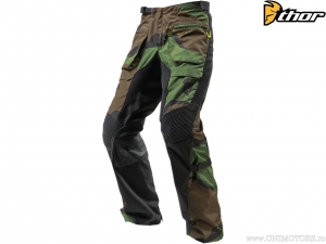 Enduro/Cross Terrain Off Road Gear Pants (Camouflage Green) - Thor