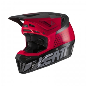 Ensemble casque et lunettes Moto 8.5 V22 ROUGE: Taille - L