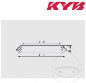 Ensemble de joints d'étanchéité télescopiques Kayaba 36 x 49 x 14 mm - Kawasaki EL 250 / EN 450 / EN 500 / GPZ 500 / KX 80 /