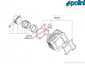 Ensemble de joints de cylindre (diamètre 61mm) - 209.0474 - Polini