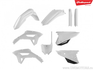 Ensemble de plastique blanc/noir - Honda CRF 450 RX ('21-'22) - Polisport