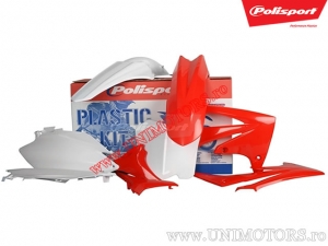 Ensemble de Plastique (Blanc / Rouge) - Honda CRF 250 R ('11-'13) / CRF 450 R ('11-'12) - Polisport