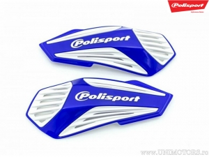 Ensemble de Plastique de Remplacement Bleu/Blanc Protèges-Mains MX Air - Polisport